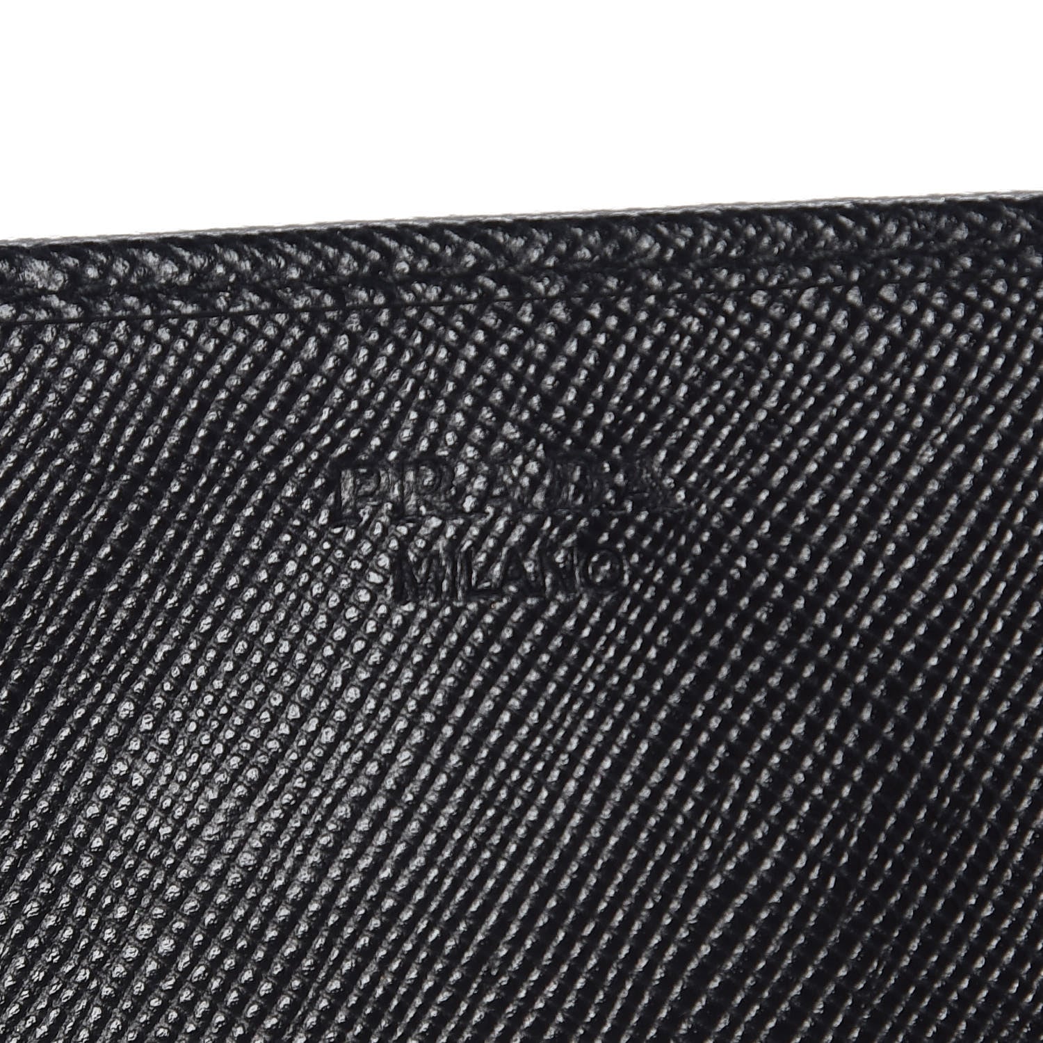Prada Saffiano Metal Oro Chain Wallet Black 5 of 8