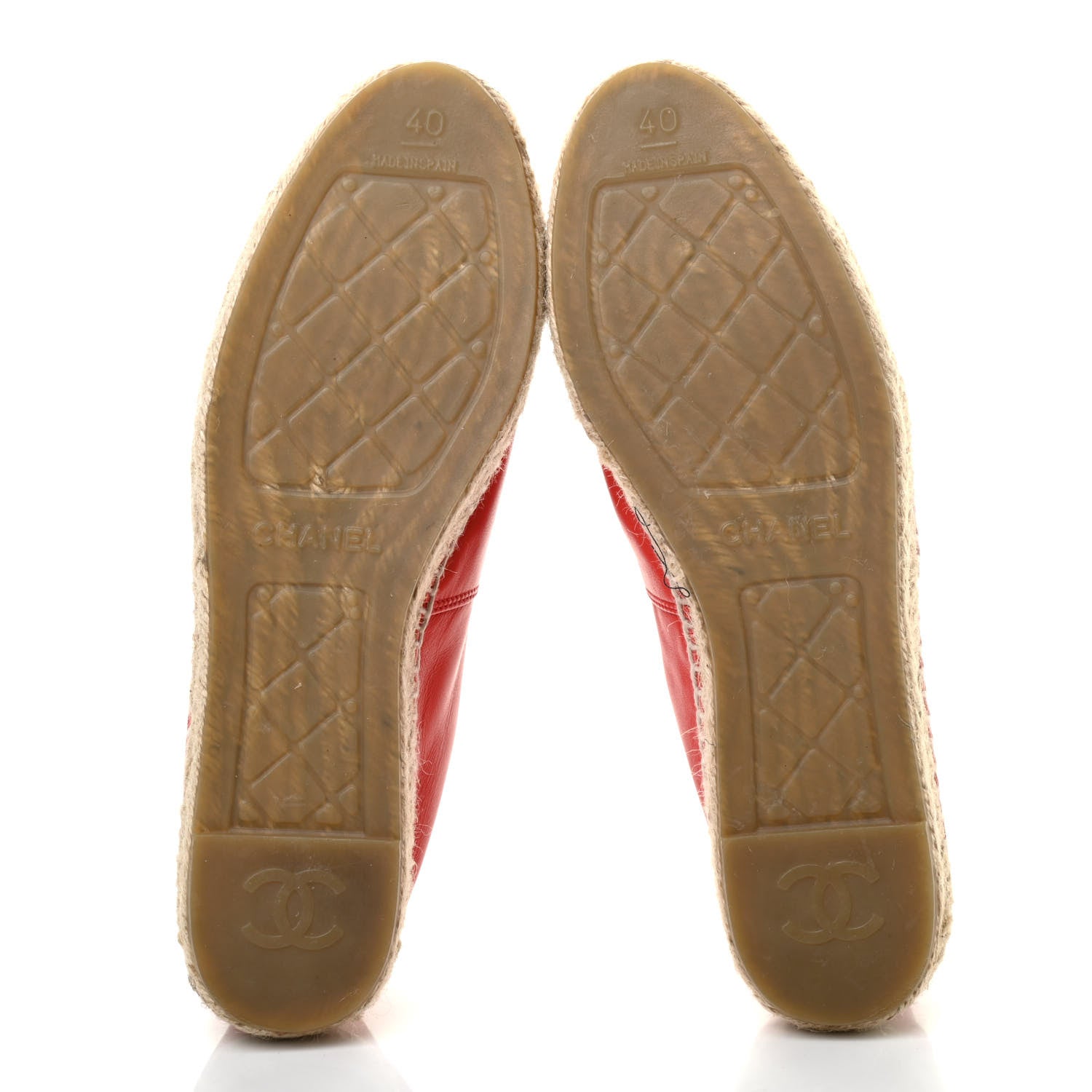 Chanel Lambskin CC Espadrilles 40 Red 5 of 8