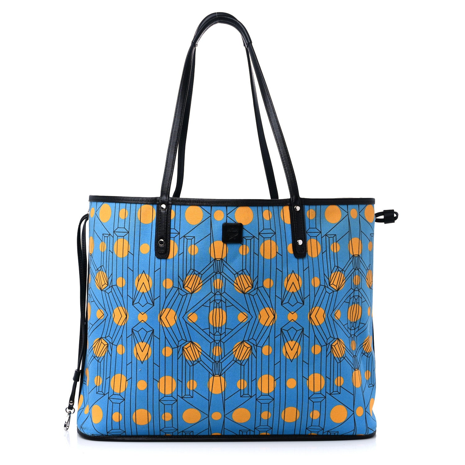 MCM Visetos Large Project Reversible Shopper Tote Munich Blue 10 of 15