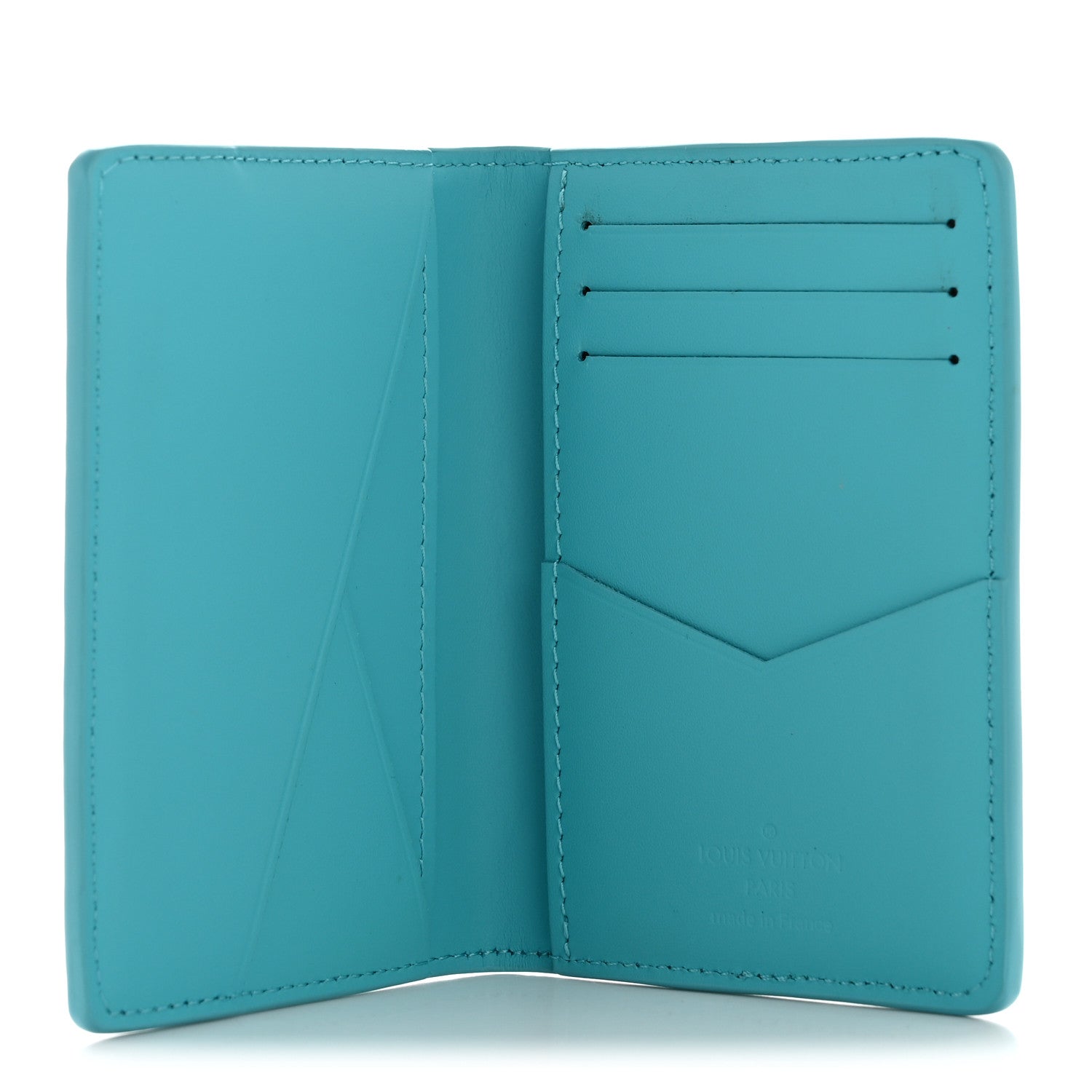 Louis Vuitton Taurillon Monogram Pocket Organizer Turquoise 5 of 8