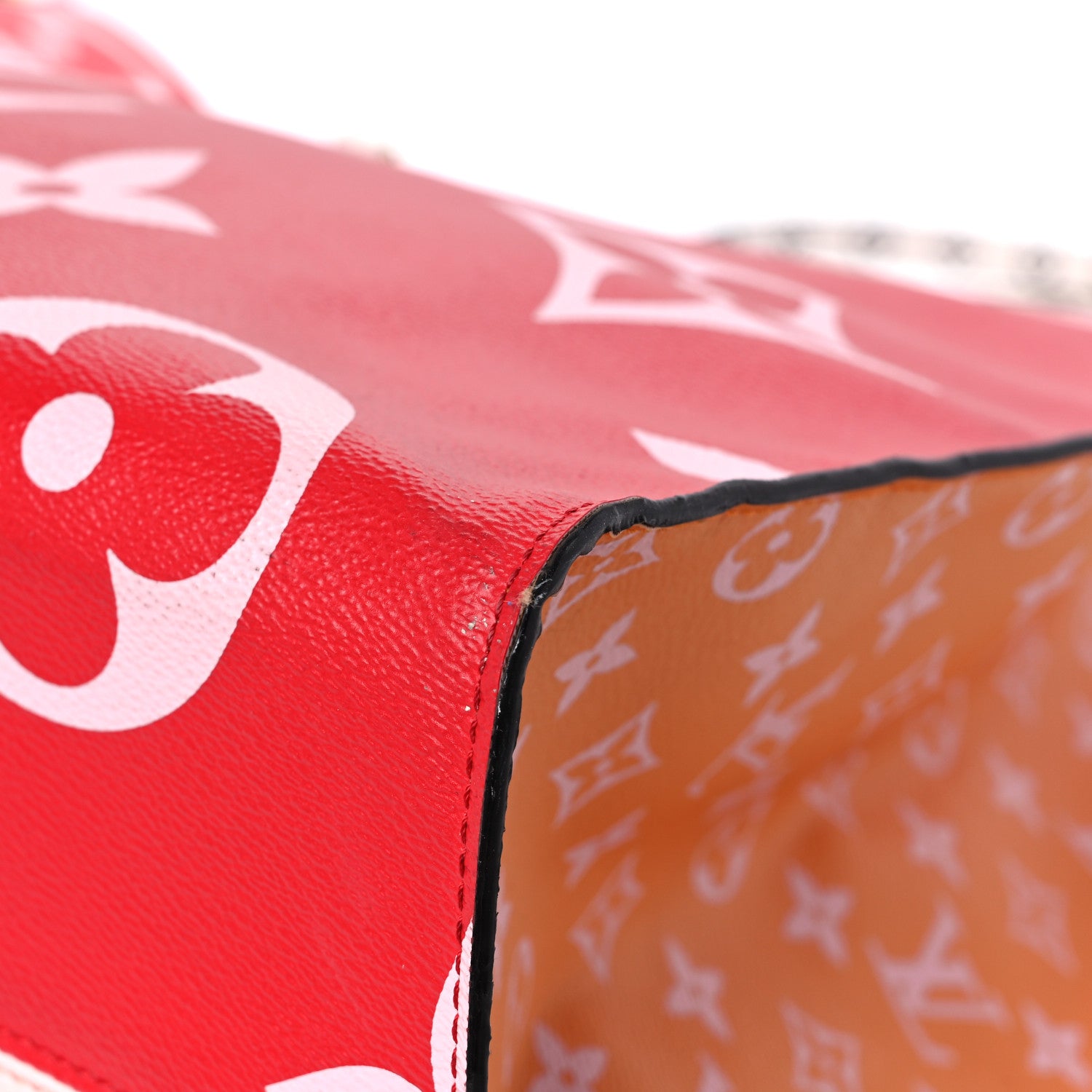 Louis Vuitton Monogram Giant Onthego GM Rouge Rose 9 of 17