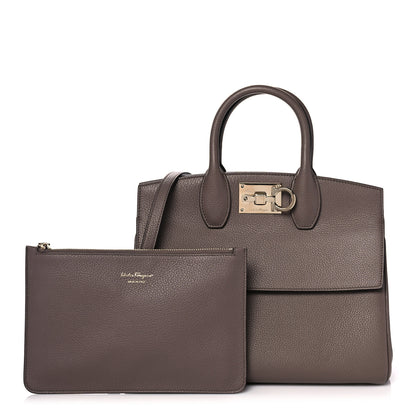 Salvatore Ferragamo Calfskin Studio Bag Caraway Seed 1 of 13