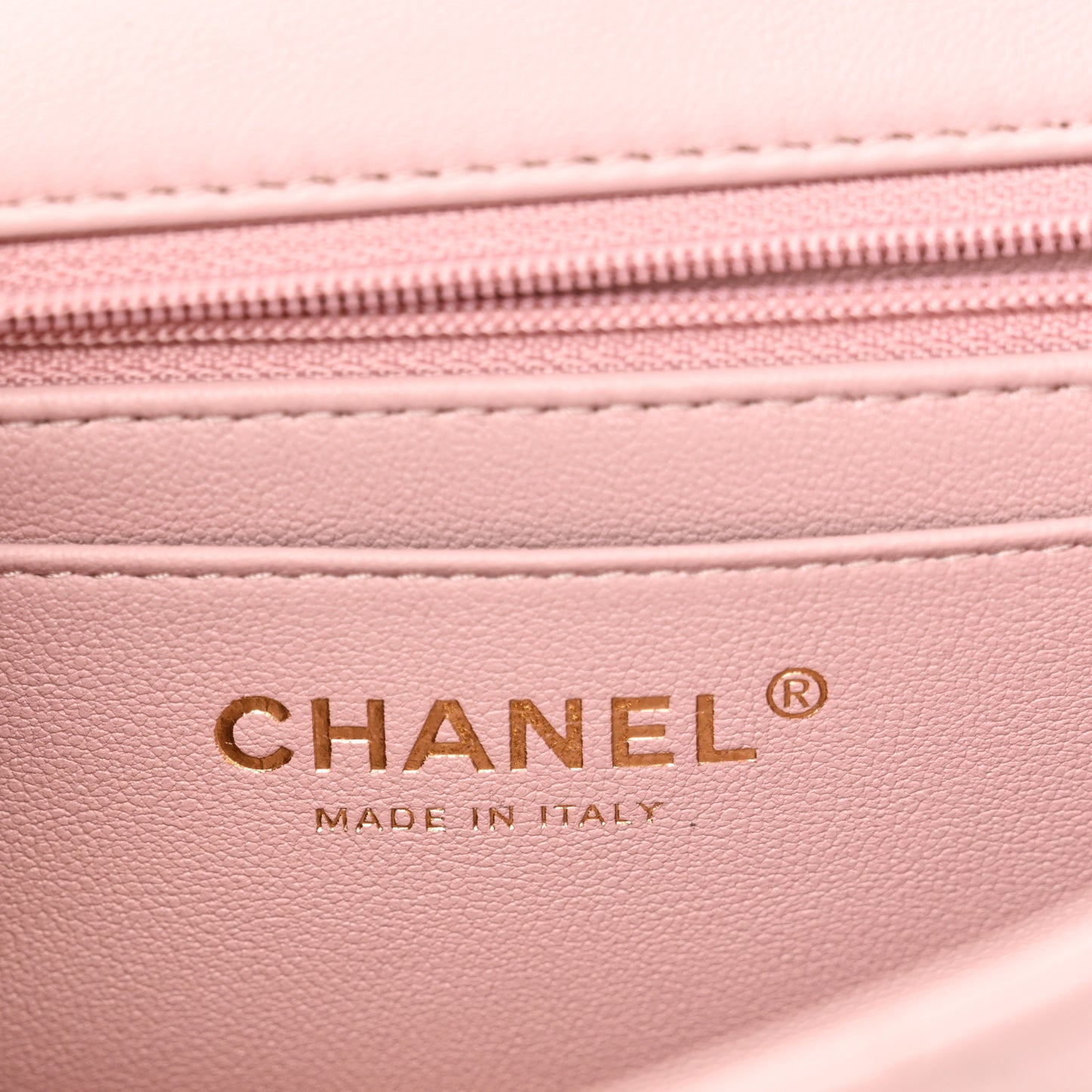 Lambskin Quilted Mini Top Handle Rectangular Flap Light Pink