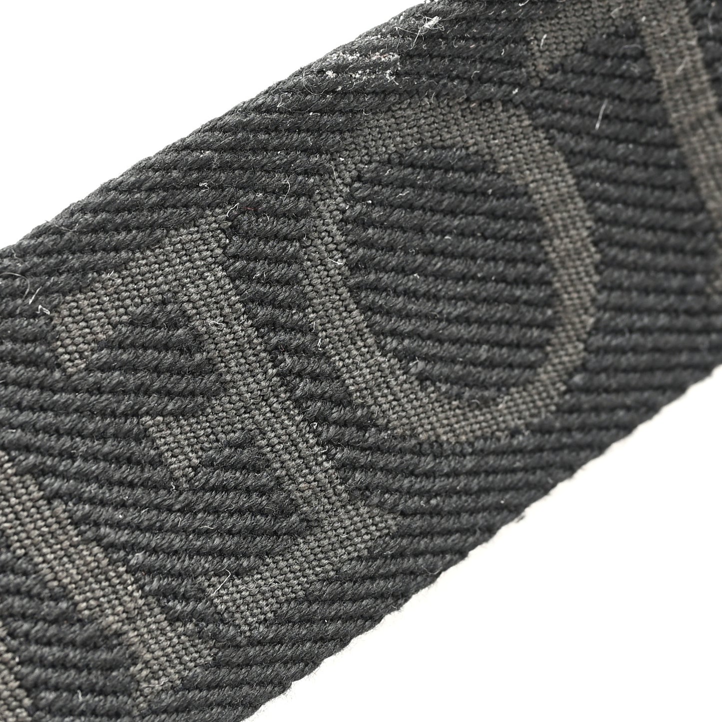 Calfskin Jacquard Webbing Anagram Strap Black