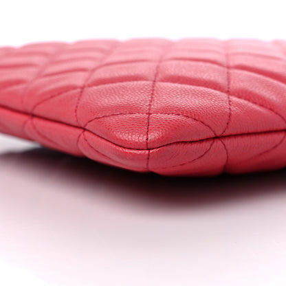 Chanel Caviar Quilted Large Cosmetic Case Red 8 of 9