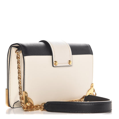 Prada City Calf Saffiano Astrology Cahier Bag Talco Black 4 of 7