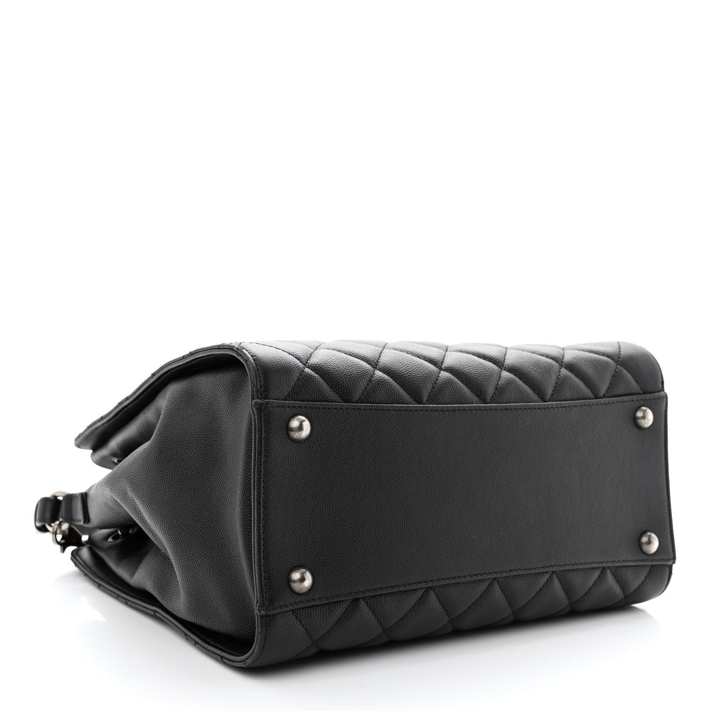 Caviar Quilted Medium CC Bucket Bag Black