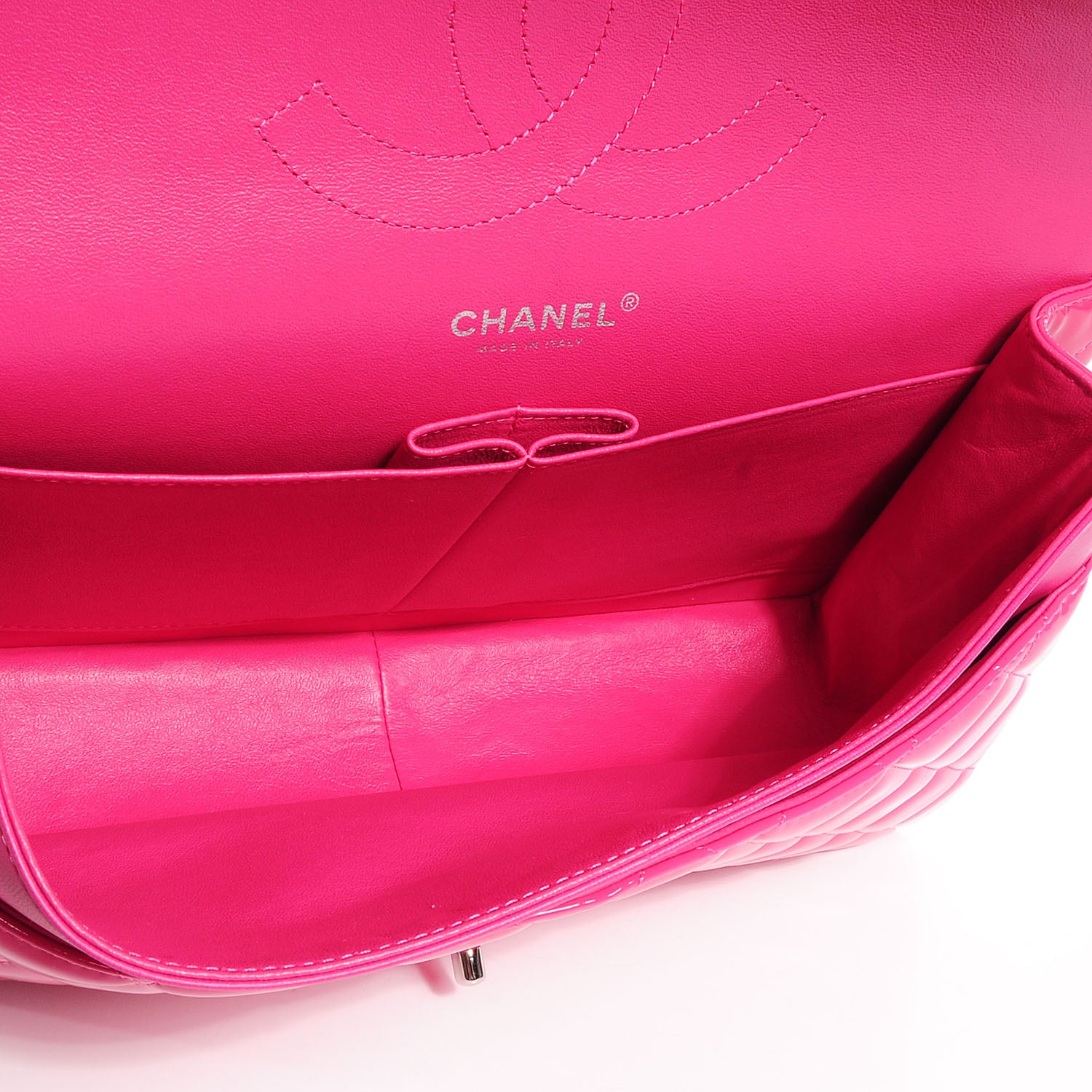 Chanel Patent Jumbo Double Flap Hot Pink 8 of 11