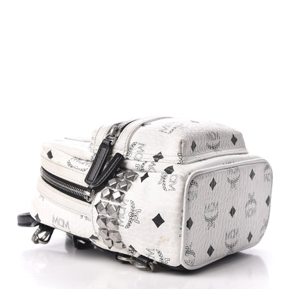 MCM Visetos Side Stud X-Mini Stark Bebe Boo Backpack White 3 of 8