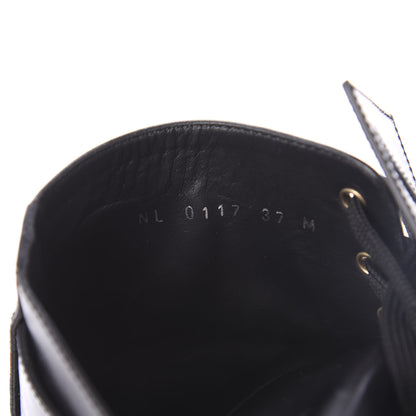 Louis Vuitton Calfskin Wonderland Ranger Boots 37 Black 8 of 8