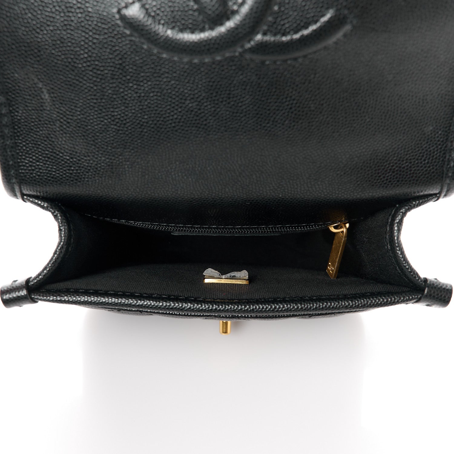 Chanel Caviar School Memory Mini Top Handle Flap Black 5 of 11