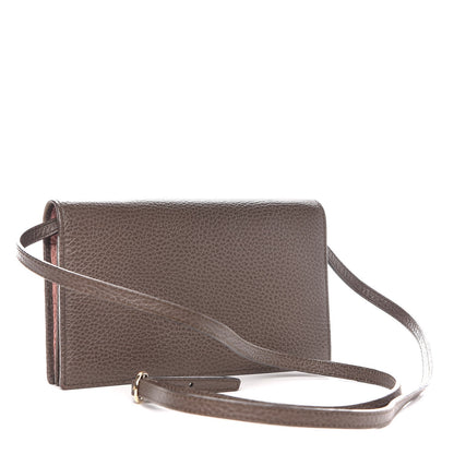 Gucci Dollar Calfskin Bi-Color Mini Swing Wallet Bag Grey Field Soft Pink 3 of 9