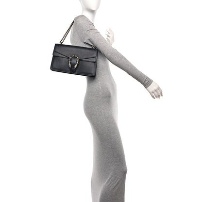 Gucci Pebbled Calfskin Small Dionysus Shoulder Bag Black 2 of 12
