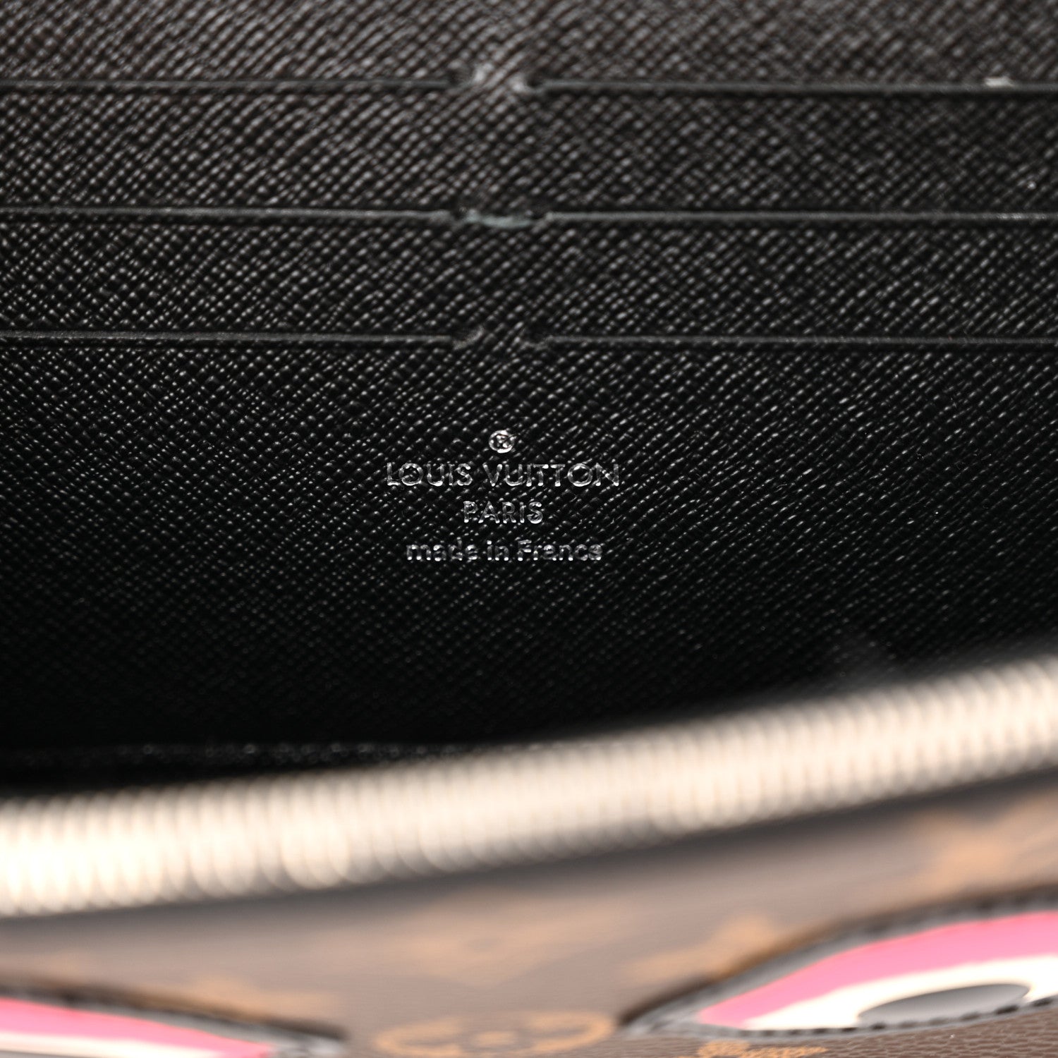 Louis Vuitton Monogram Kabuki Chain Wallet Black 6 of 12