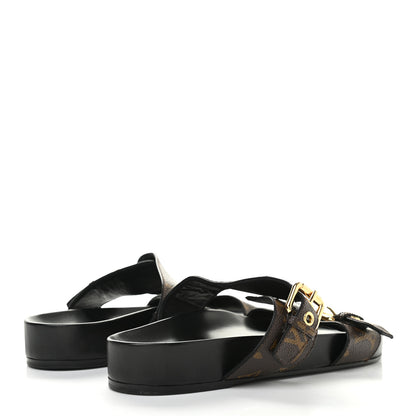 Louis Vuitton Monogram Bom Dia Mule Sandals 39.5 Black 4 of 11