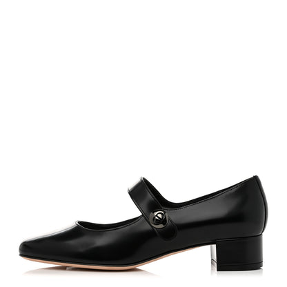 Christian Dior Brushed Calfskin Uniform 30mm Pumps 37.5 Black 1 of 8