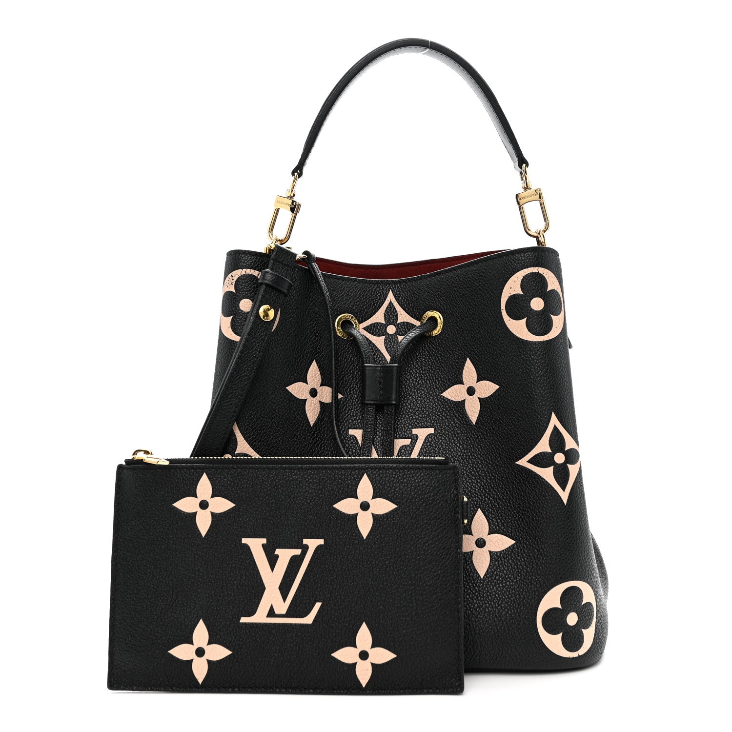 Louis Vuitton Empreinte Monogram Giant Neonoe MM Black Beige 3 of 11