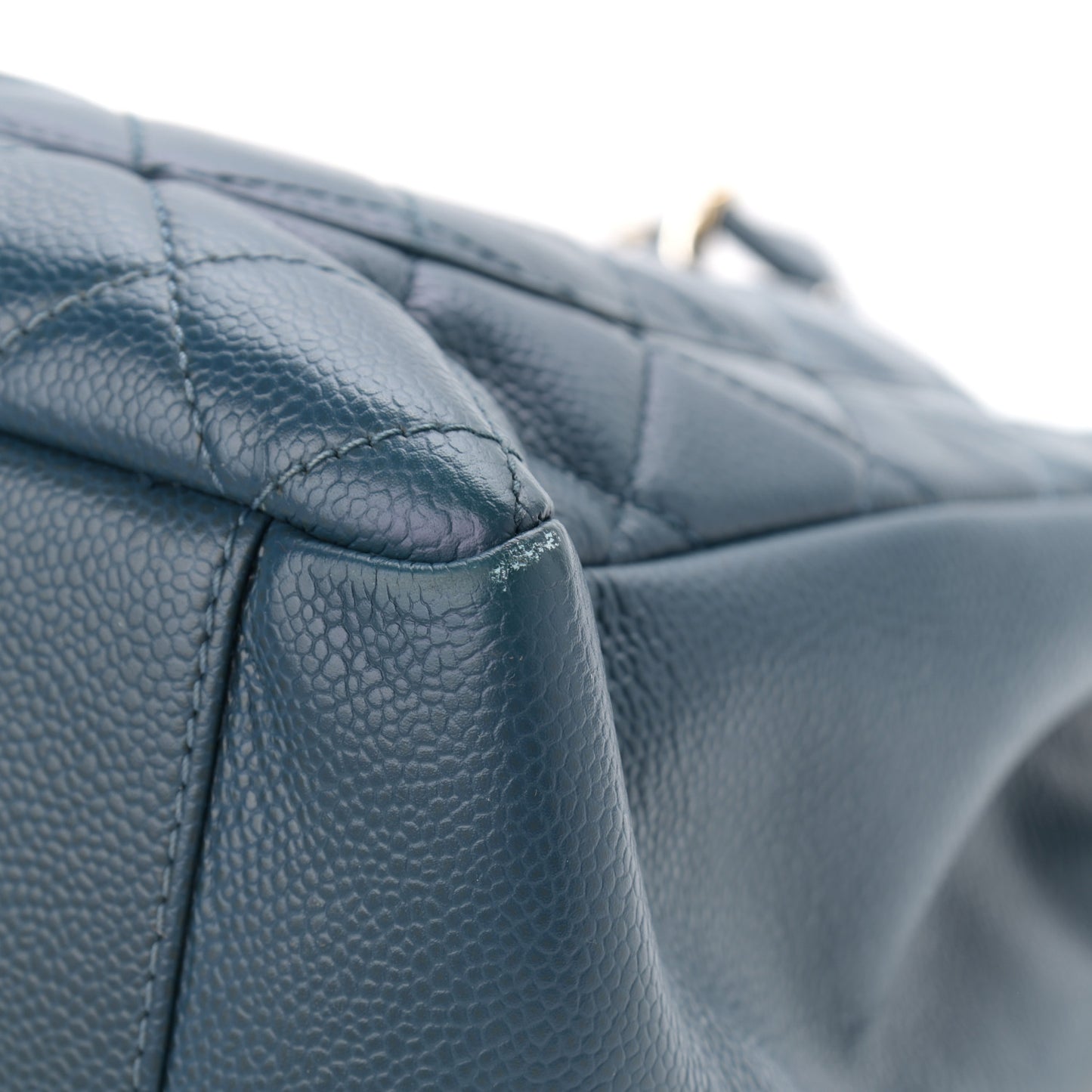 Caviar Quilted Grand Shopping Tote GST Dark Navy Blue