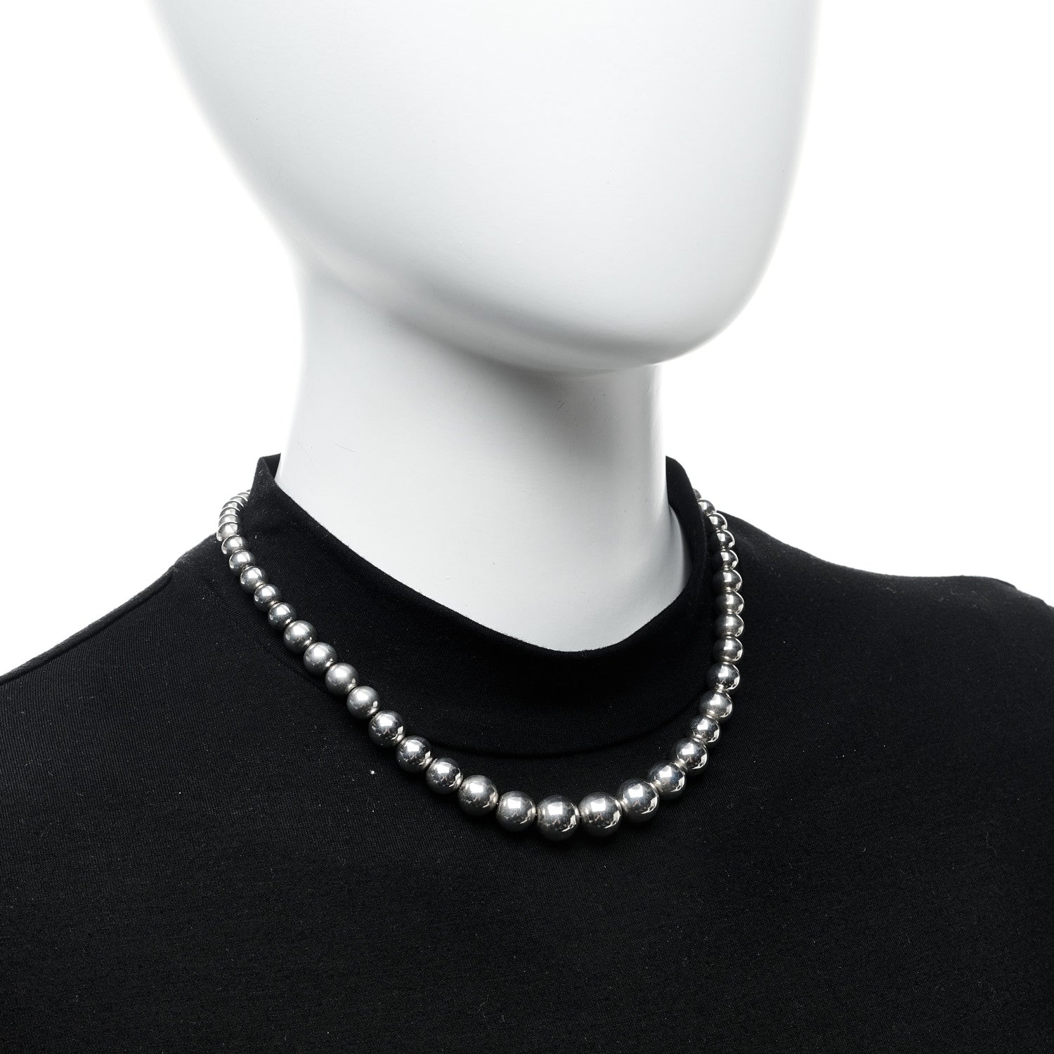 Tiffany Sterling Silver HardWear Graduated Ball Necklace 2 of 5