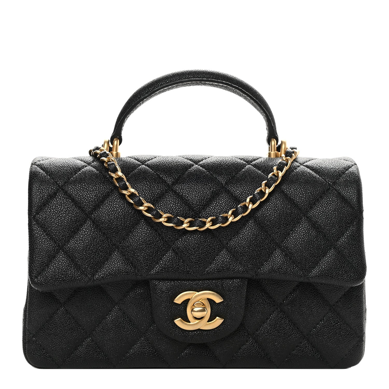 Chanel Caviar Quilted Mini Top Handle Rectangular Flap Black 1 of 9