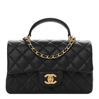 Chanel Caviar Quilted Mini Top Handle Rectangular Flap Black 1 of 9