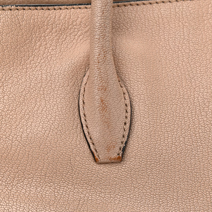 Miu Miu Goatskin Madras Top Handle Tote Cammeo 14 of 17