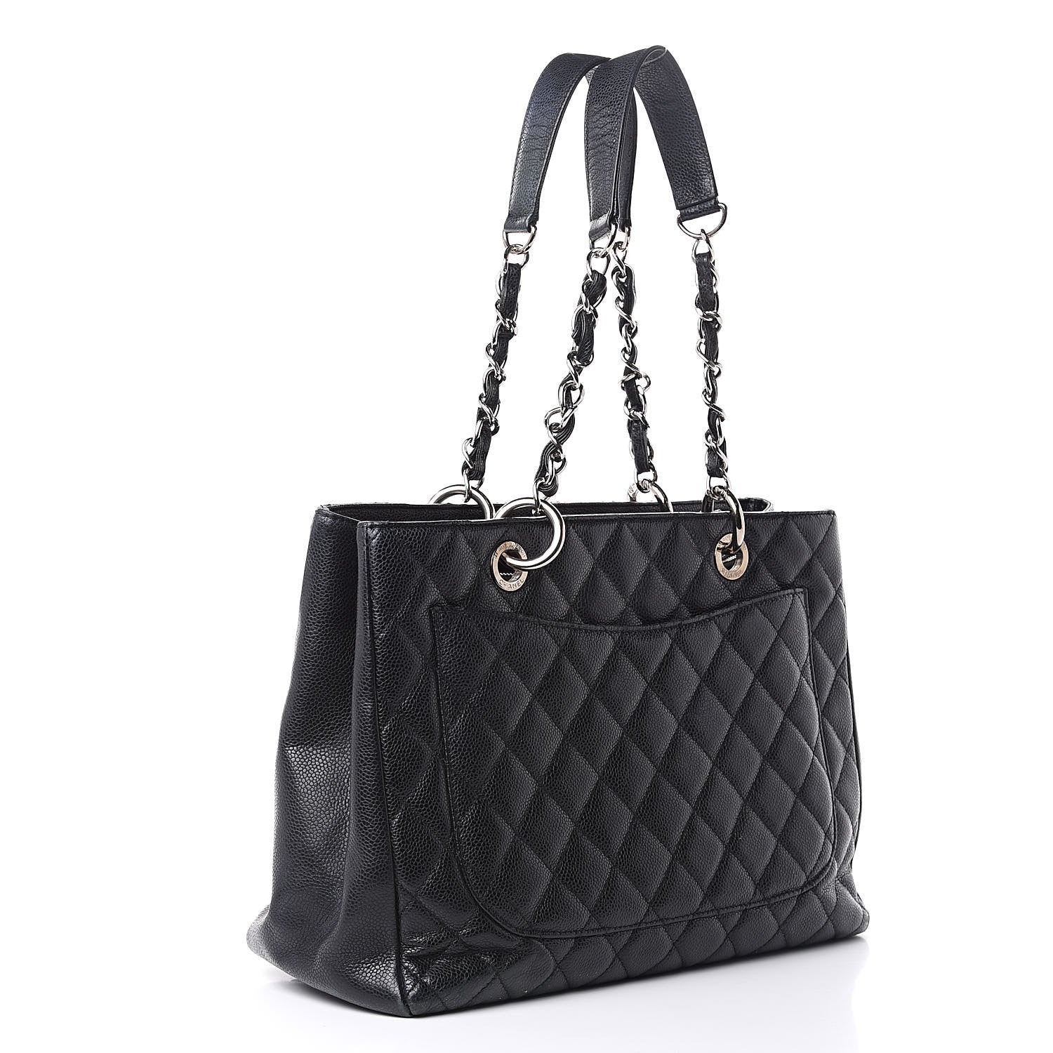 Chanel Caviar Quilted Grand Shopping Tote GST Black 3 of 17
