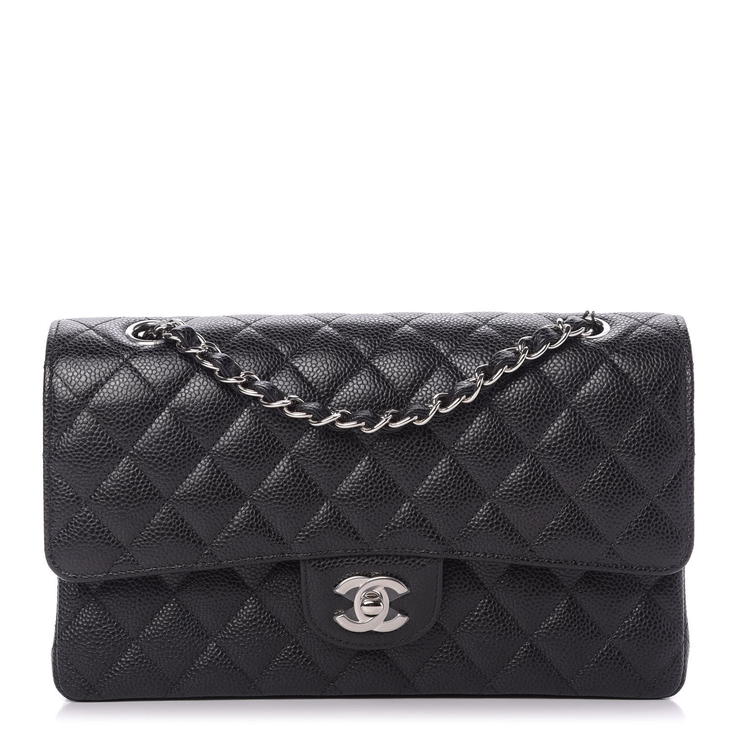 Chanel Caviar Quilted Medium Double Flap Black 1 of 10