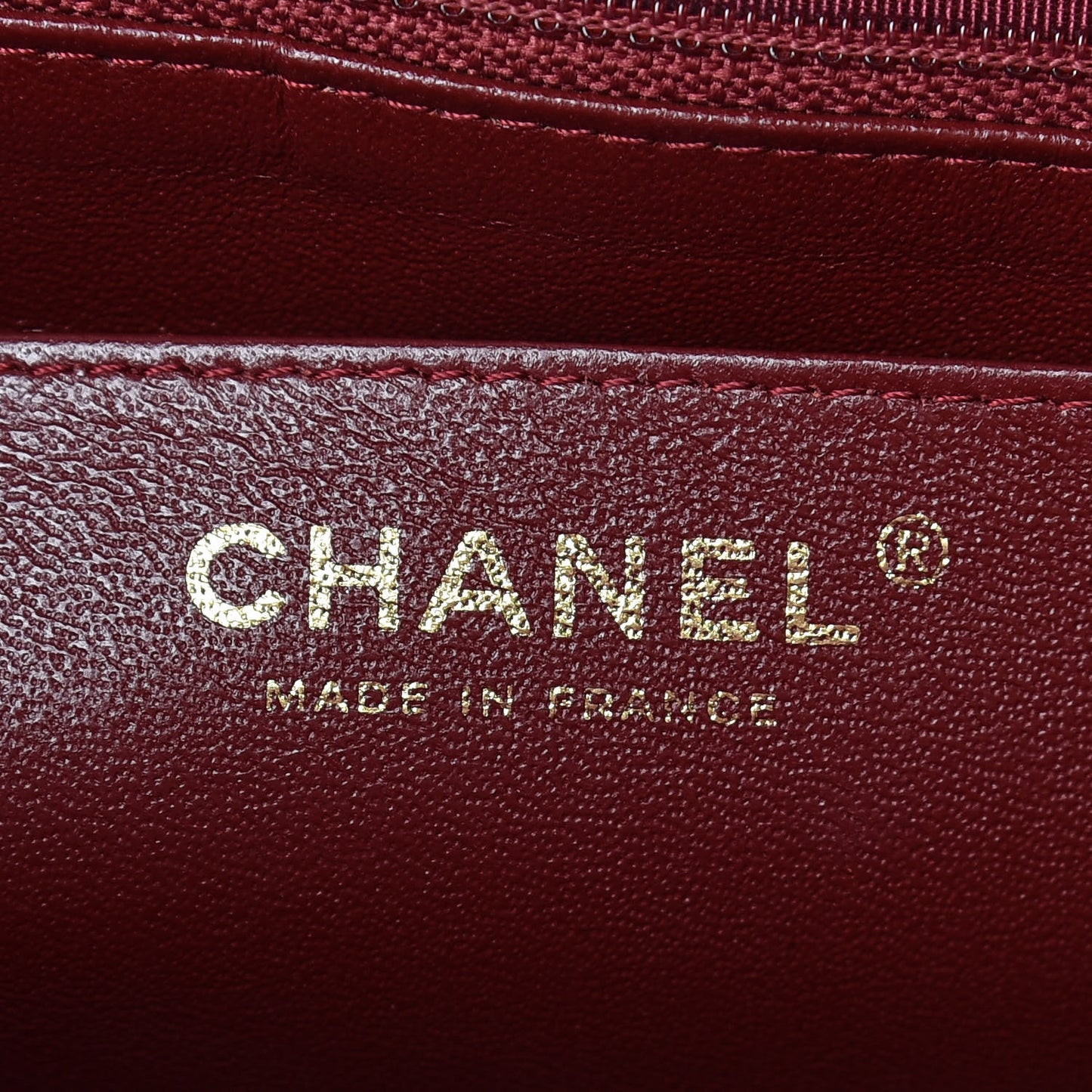 Caviar Quilted Jumbo Single Flap Dark Red