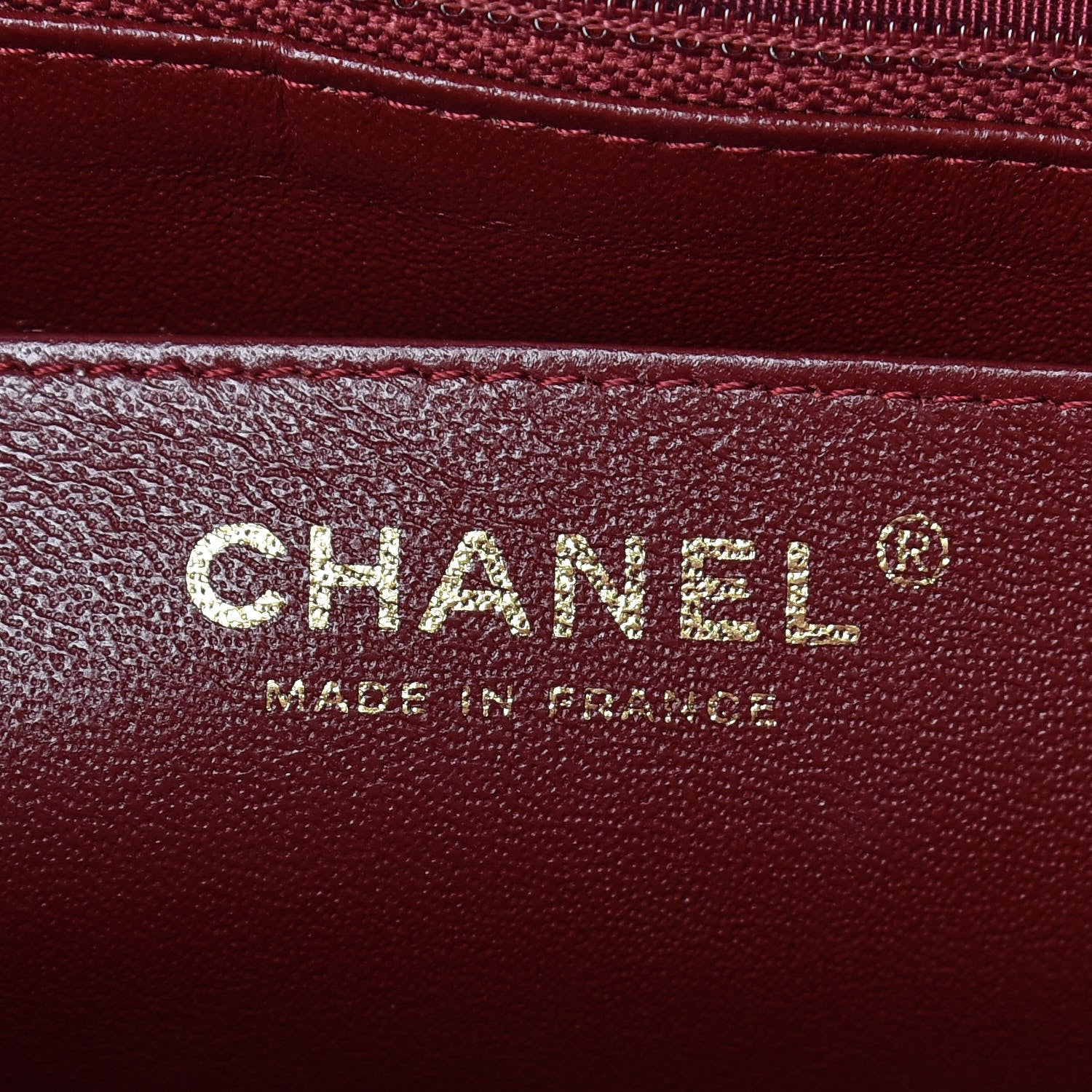 Chanel Caviar Quilted Jumbo Single Flap Dark Red 8 of 9