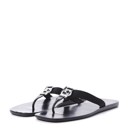 Gucci Patent Calfskin Cardinal Thong Sandals 39 Black 3 of 9