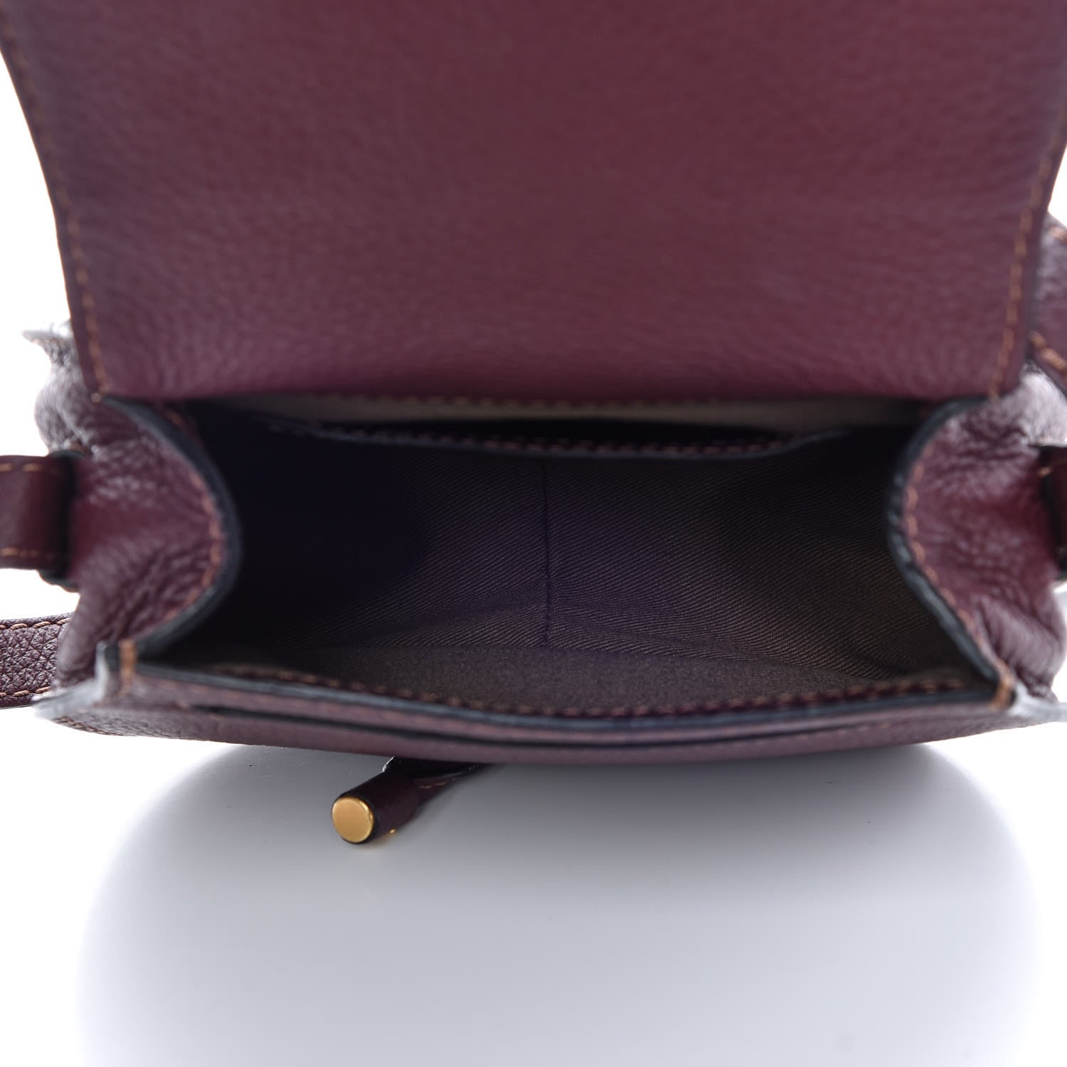 Chloe Calfskin Mini Marcie Round Crossbody Bag Dark Velvet 5 of 7