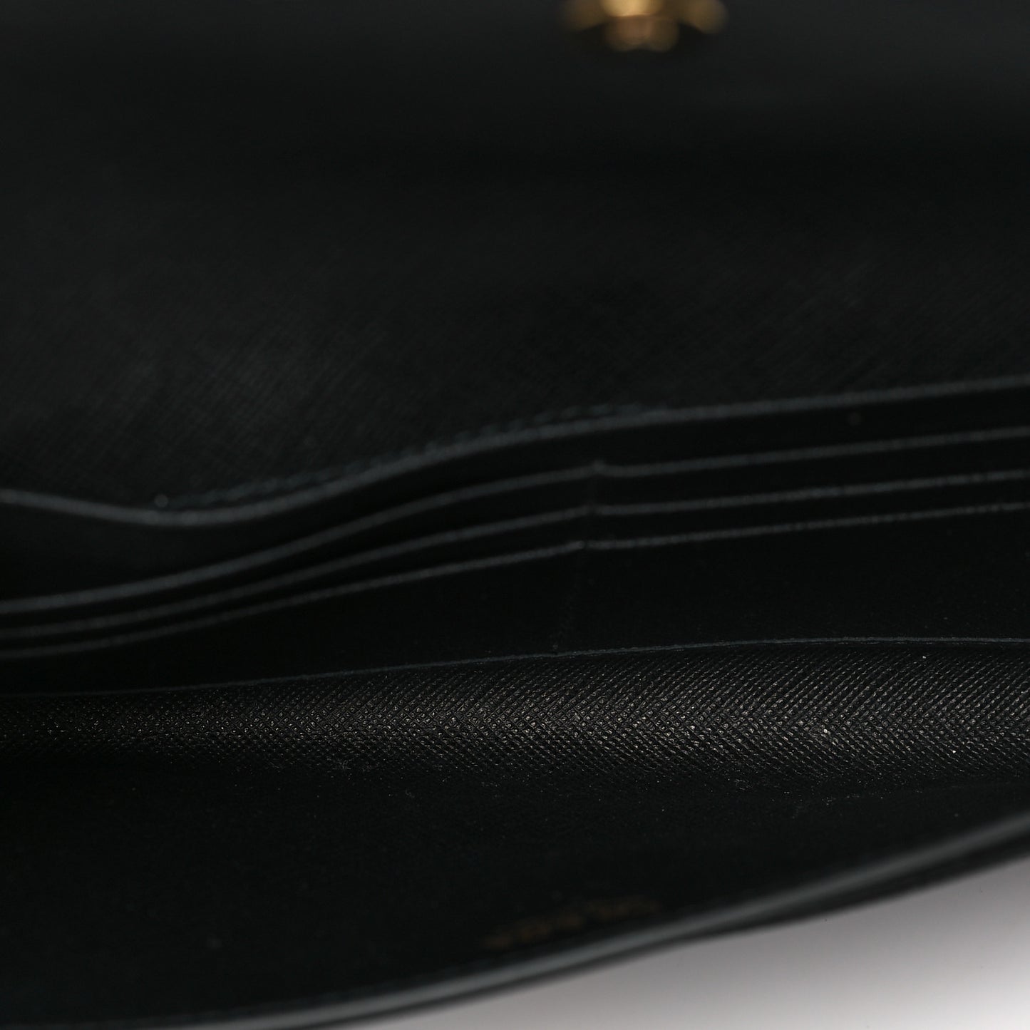 Saffiano Envelope Wristlet Crossbody Wallet Black