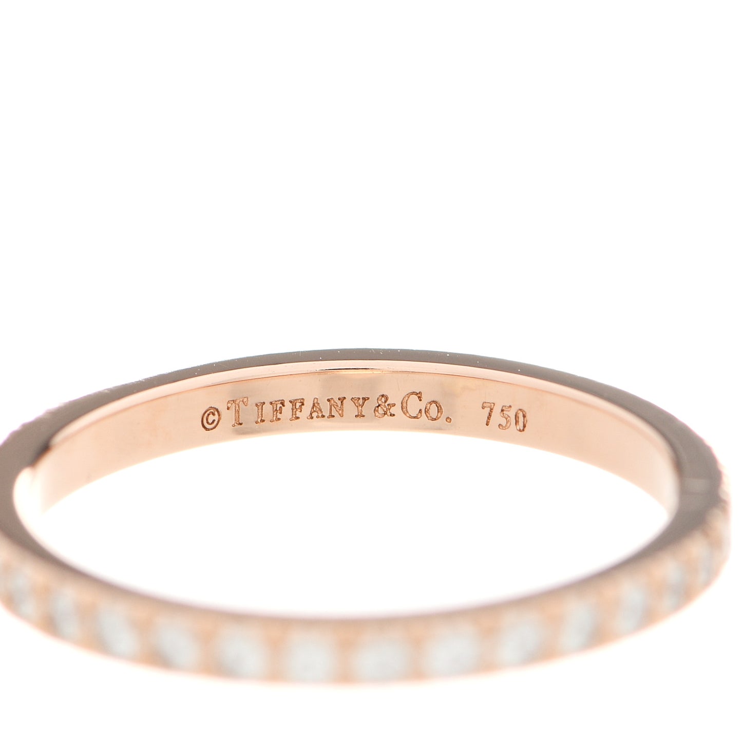 18K Rose Gold Diamond .42ctw Soleste Full Eternity Band Ring 49 5