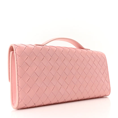 Bottega Veneta Nappa Intrecciato Long Andiamo Top Handle Clutch Rose 3 of 9