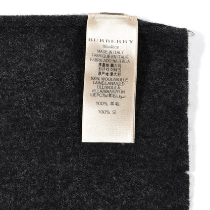 Burberry Wool Stripe Scarf Grey 4 of 5