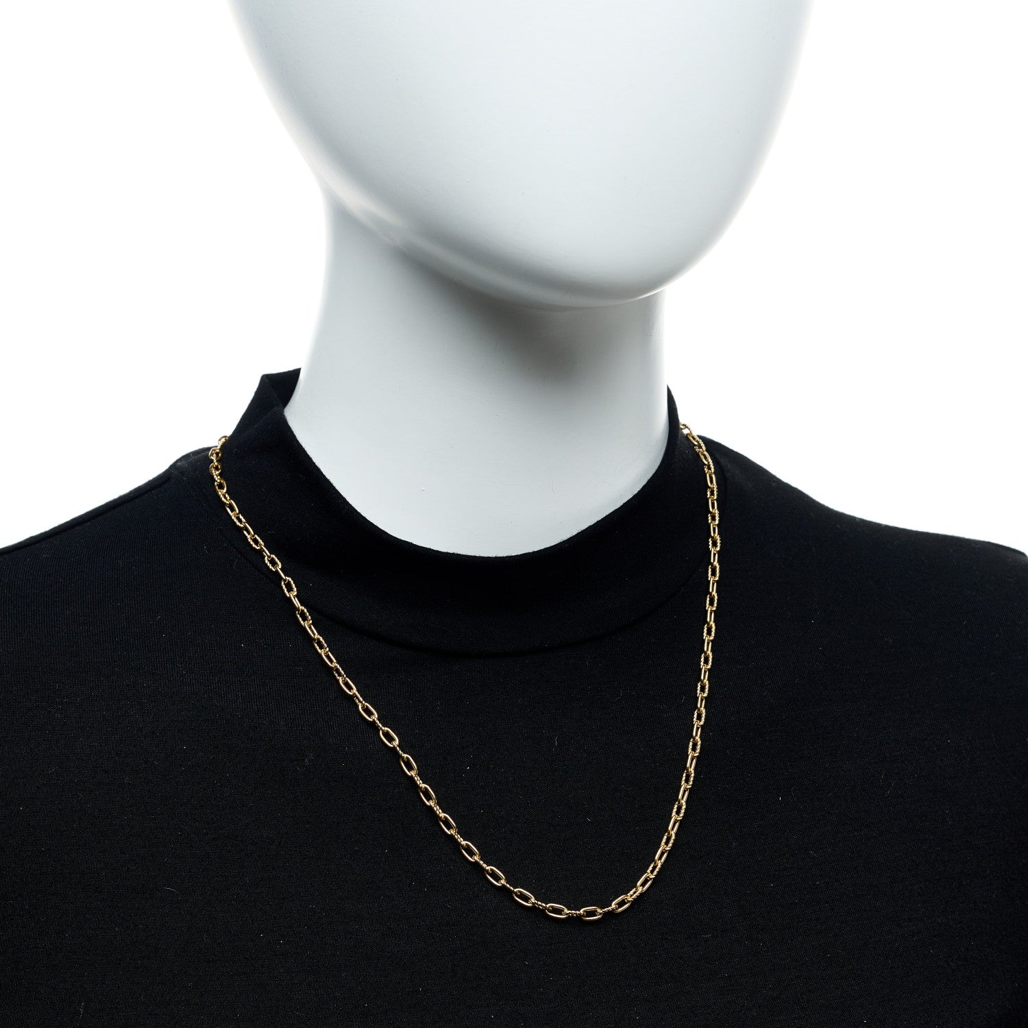 David Yurman 18K Yellow Gold 3mm Madison Three Ring Chain Necklace 2 of 5