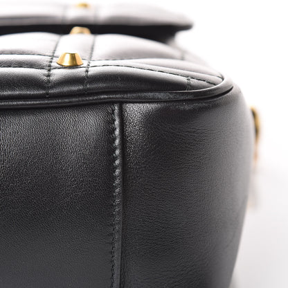 Gucci Calfskin Matelasse Studded Medium GG Marmont Shoulder Bag Black 13 of 13