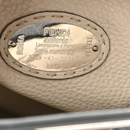 Fendi Cuoio Romano Selleria Bi-Color Large Peekaboo Iconic Satchel Asfalto Latte 7 of 9