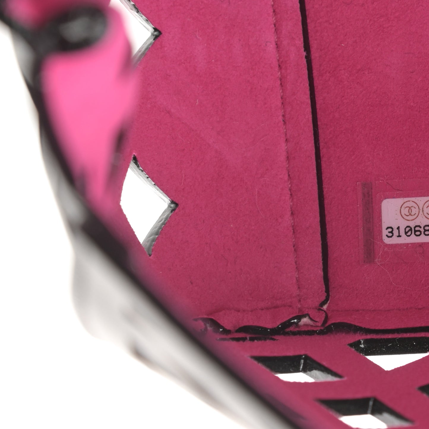 Lambskin Sea Through Flap Black Multicolor