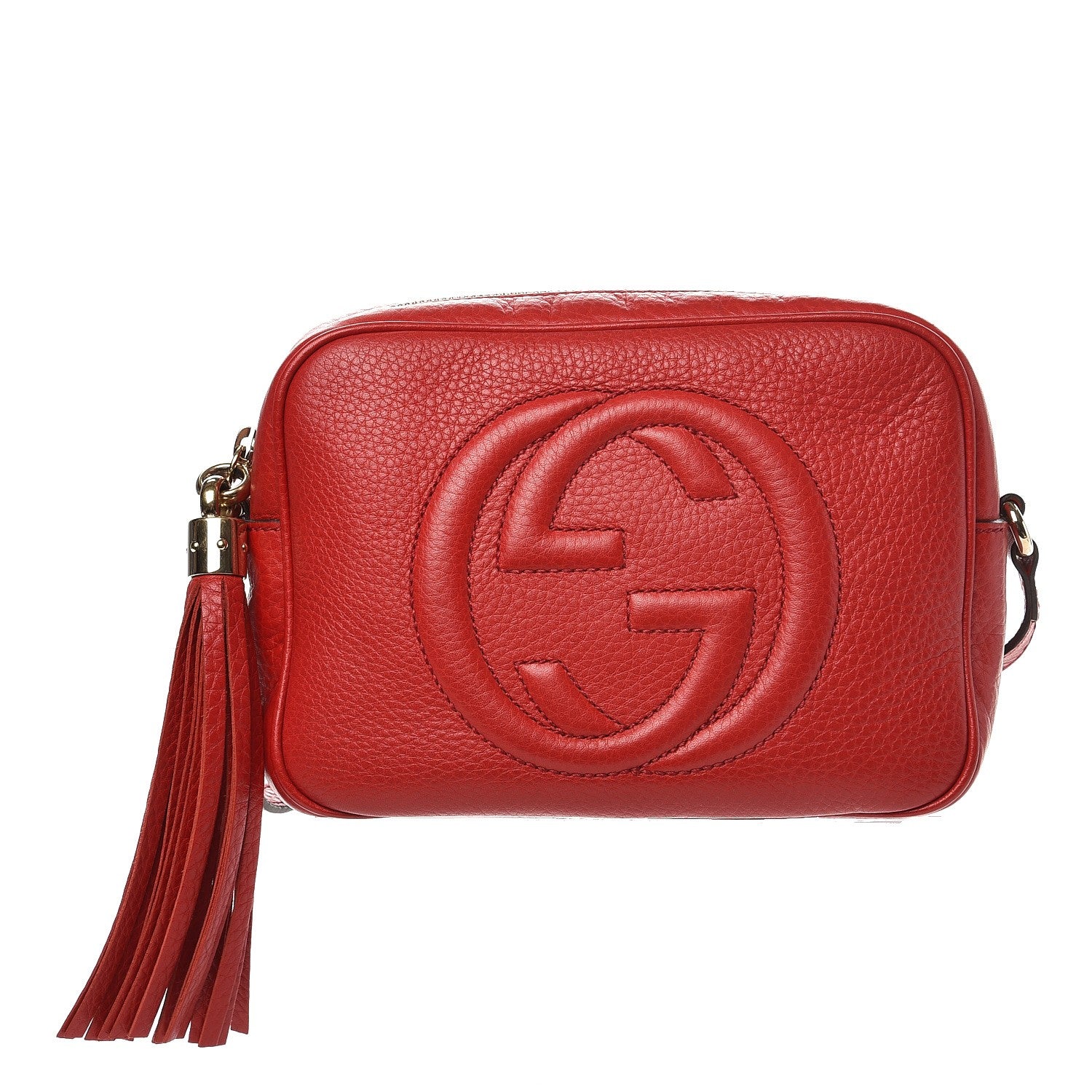 Gucci Pebbled Calfskin Small Soho Disco Bag Tabasco Red 1 of 7