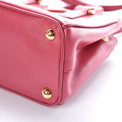 Prada Saffiano Mini Galleria Double Zip Tote Peonia 6 of 17