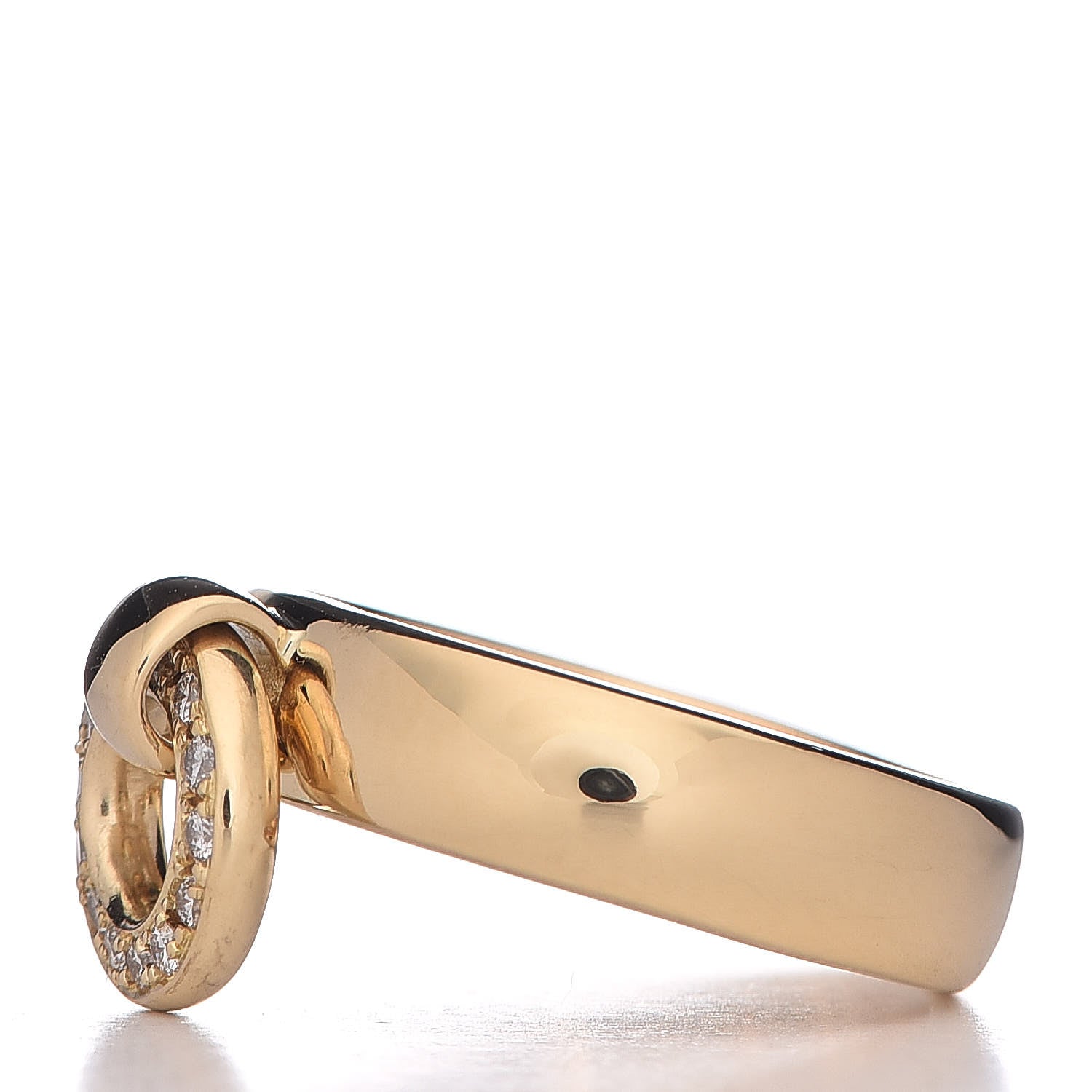 Tiffany 18K Yellow Gold Diamond Door Knocker Ring 50 5.25 3 of 6
