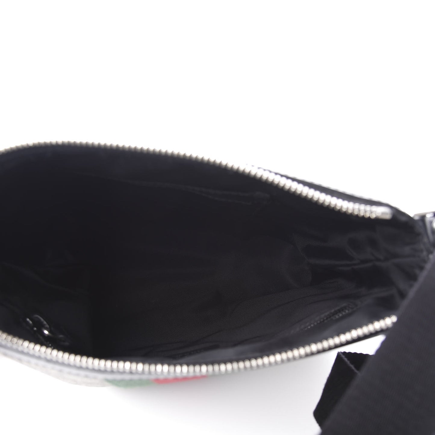GG Supreme Monogram Web Messenger Bag Black