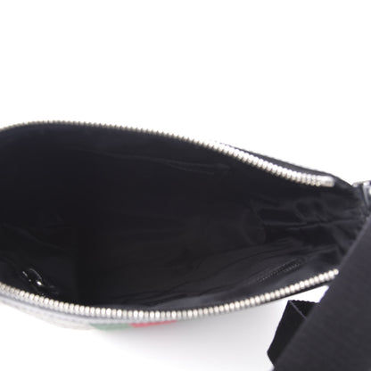 Gucci GG Supreme Monogram Web Messenger Bag Black 4 of 10