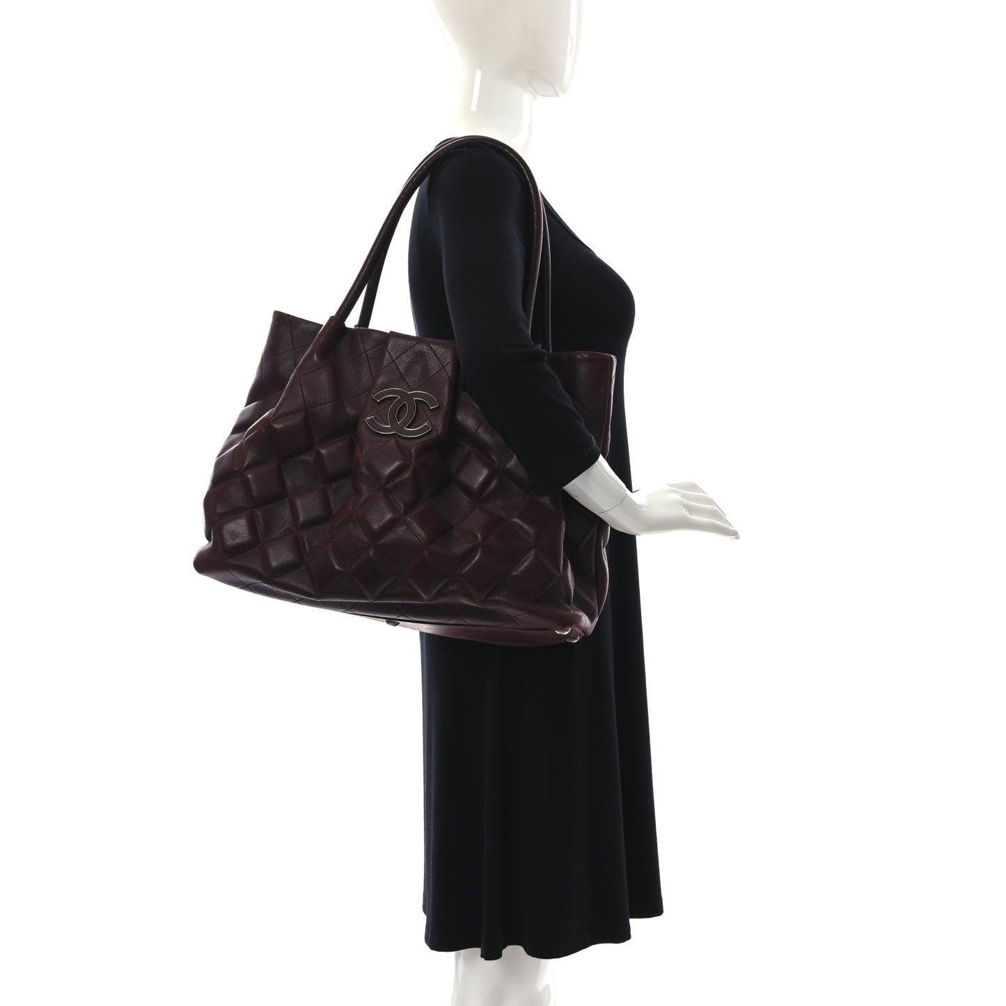 Calfskin Small Sloane Square Tote Burgundy