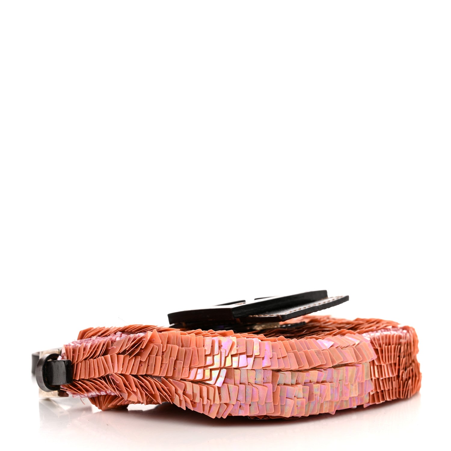 Fendi Sequin Paillettes Mini Half Moon Baguette Pink 4 of 11