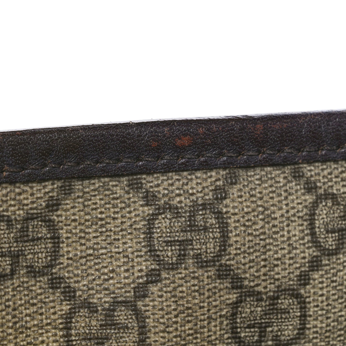 GG Supreme Monogram Medium Zippered Shopping Tote Dark Brown