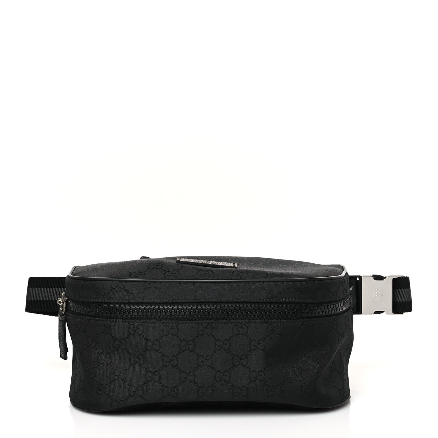 Nylon Monogram Fanny Pack Belt Bag Black
