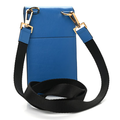 Versace Vitello Medusa Crossbody Phone Pouch Blue 3 of 11